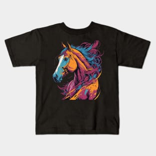 Majestic Hooves: Awe-Inspiring Power of Horses Kids T-Shirt